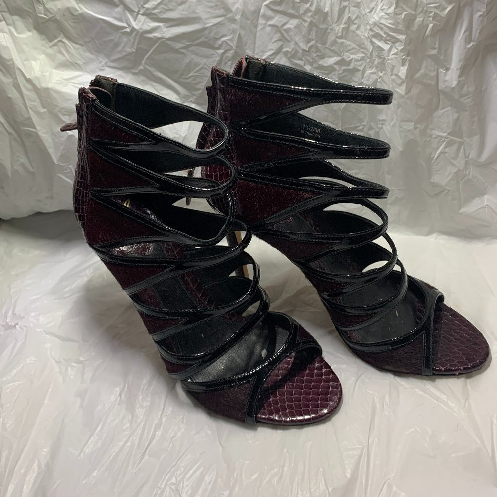 Brian Atwood Calf Hair High Heel Sandals in Size 7 1/2
